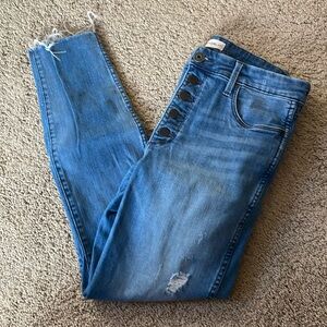 WHETHERLY cooper high rise skinny jeans button fly